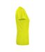 Womens/ladies Run T-shirt Bright Yellow Printer RED-3