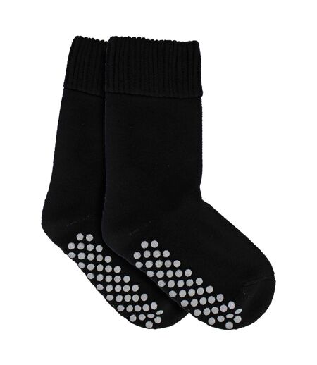 Ladies Extra Wide Winter Bed Socks with Grips | Non Slip Thermal Sleep Socks