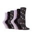 6 Pairs Ladies Multipack of Novelty Design Knitted Boot Socks | Autumn Socks-1