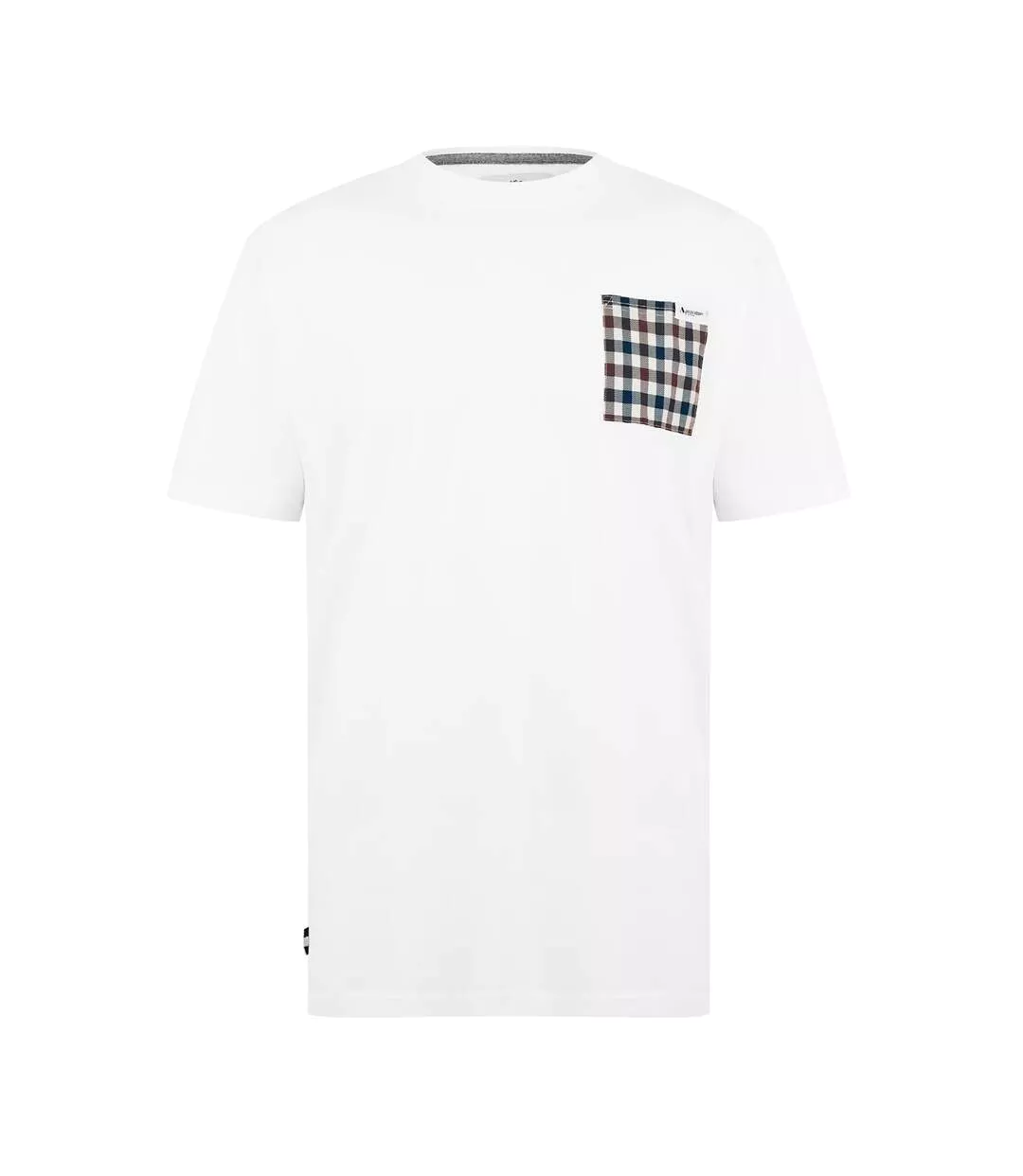 T-shirt Sport Motif À Carreaux Homme Blanc Optique Aquascutum-1