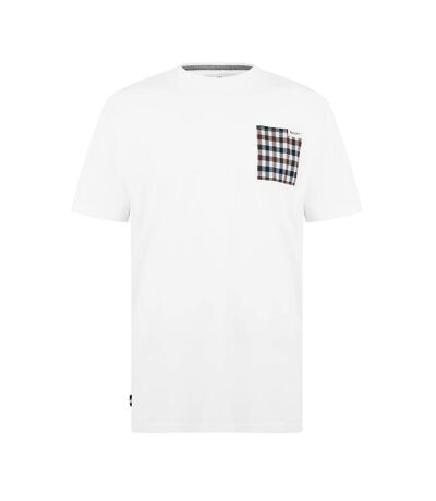 T-shirt Sport Motif À Carreaux Homme Blanc Optique Aquascutum