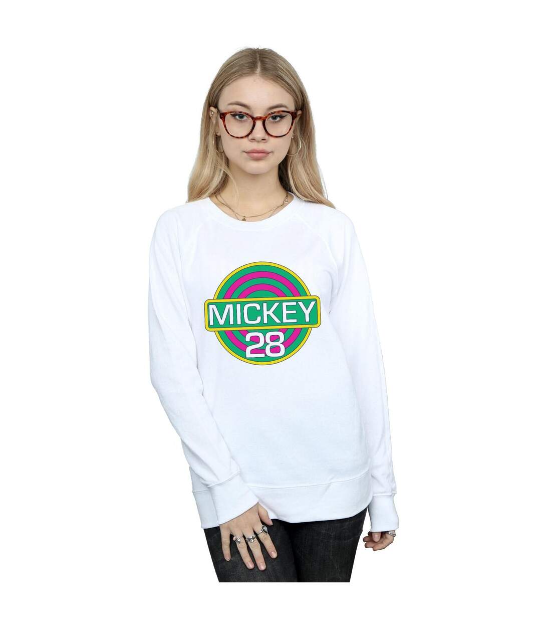 Disney Sweatshirt Femme/Madame Mickey Mouse Mickey 28 (Blanc) - UTBI27364-2