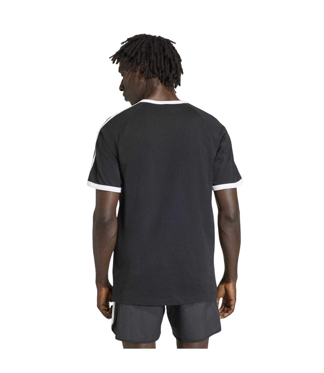 T-shirt Motif/style 3 Rayures Homme Noir Adidas-3