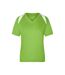 T-shirt Course À Pied Femme Vert Citron Blanc James And Nicholson-1
