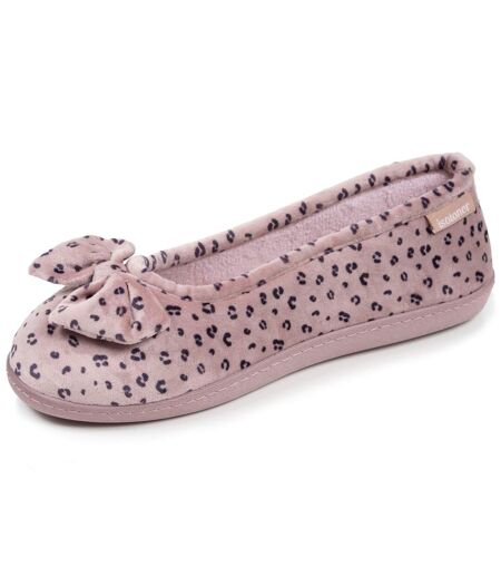 Isotoner Chaussons Ballerines femme microvelours semelle ergonomique soutien voûte plantaire