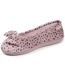 Isotoner Chaussons Ballerines femme microvelours semelle ergonomique soutien voûte plantaire-1