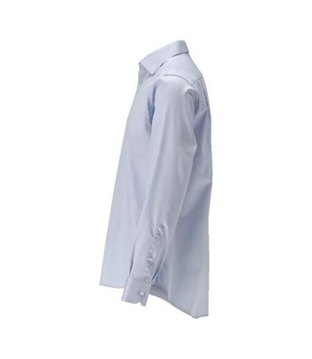Mens Frontline Poplin Modern Shirt Light Blue Mascot