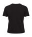 Womens/ladies Crew Neck Short-sleeved Crop Top Black Timberland-2