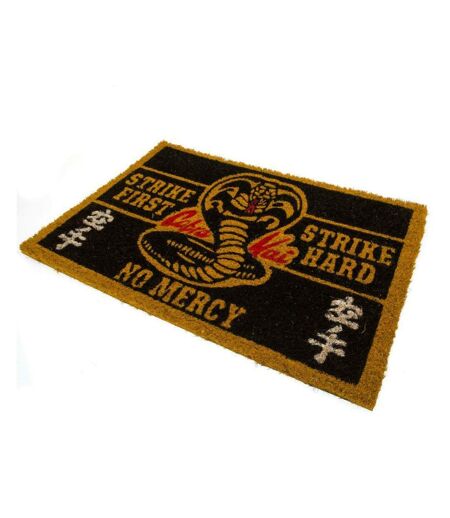 Cobra Kai No Mercy Door Mat (Black/Yellow) (One Size) - UTTA7732