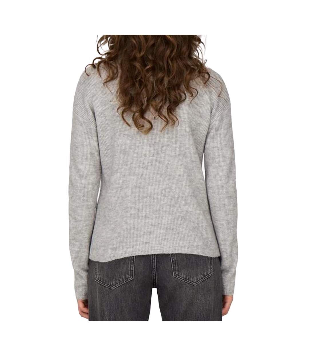 Pull Gris Clair Femme JDY Lumi - L