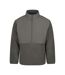 Mens Microfleece Half Zip Fleece Top Dark Olive Front Row-1