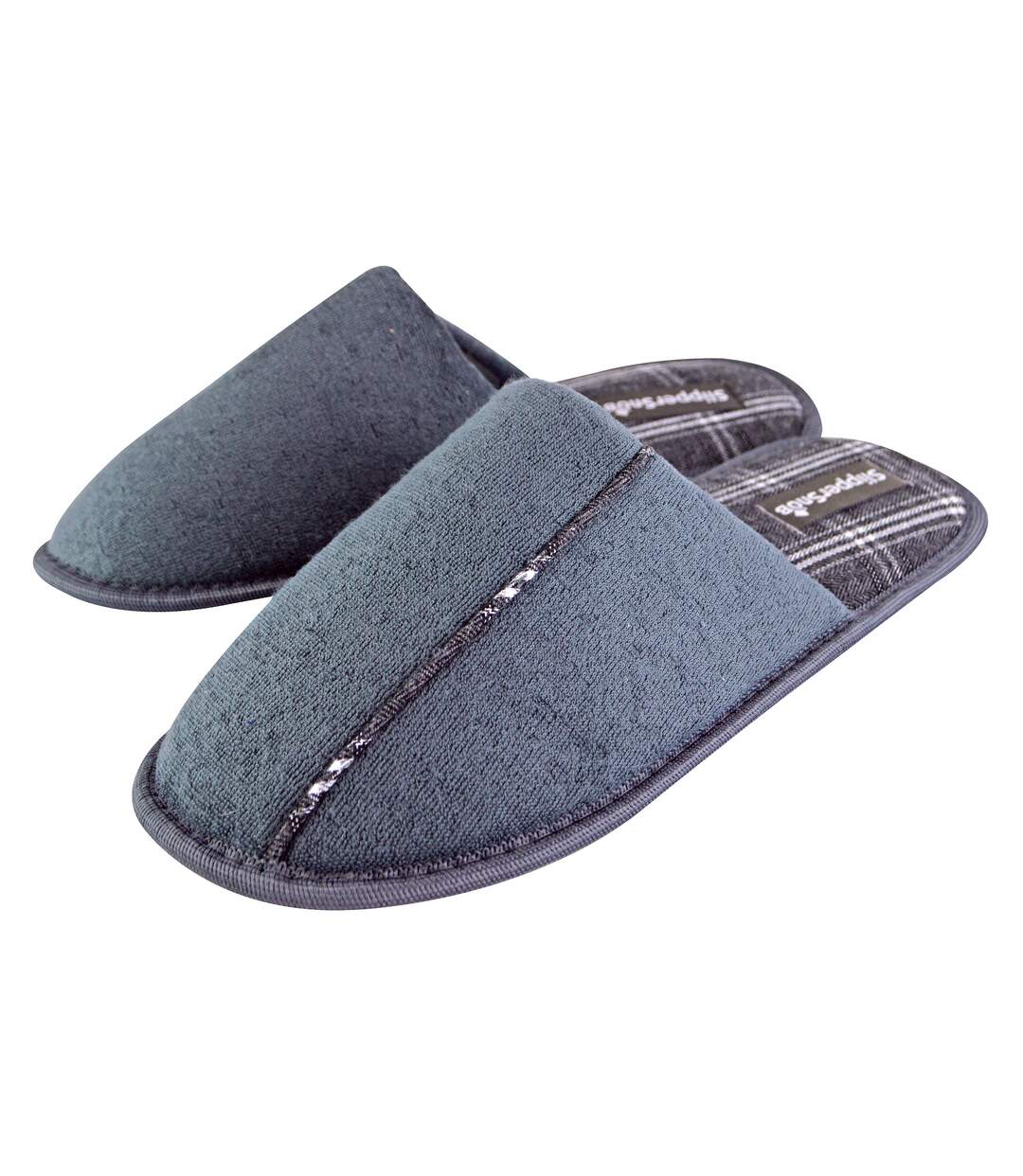 Slipper Snob - Mens Flat Sole Slip On Wide Back Mule Slippers