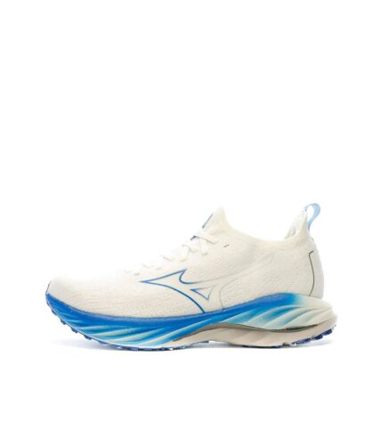 Chaussures de Running Blanc/Bleu Homme Mizuno Wave