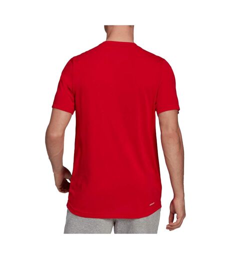 T-Shirt rouge homme adidas frt