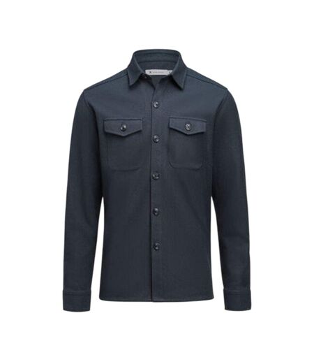 Mens Hicksville Long-sleeved Overshirt Navy James Harvest