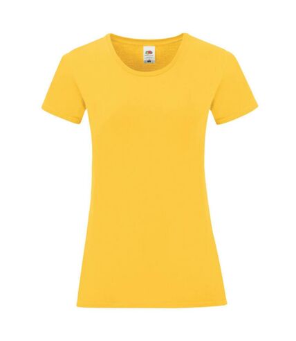 Womens/ladies iconic 150 t-shirt sunflower Fruit of the Loom