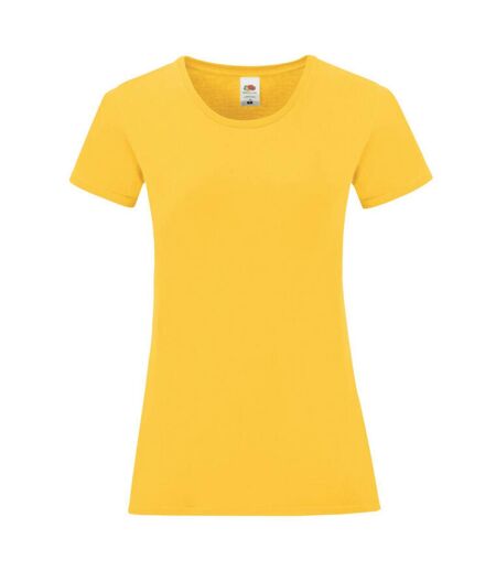 T-shirt iconic femme tournesol Fruit of the Loom