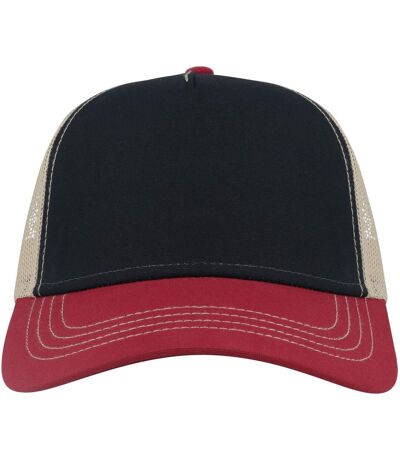 Casquette trucker rapper adulte bleu marine / bordeaux / kaki Atlantis