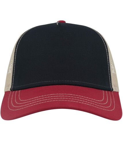 Casquette trucker rapper adulte bleu marine / bordeaux / kaki Atlantis