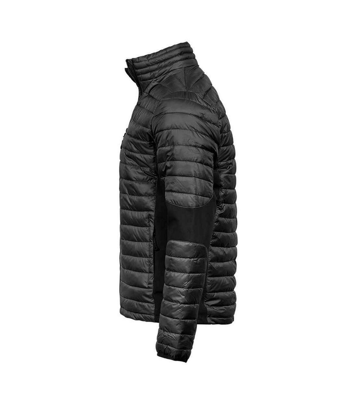 Tee Jays Mens Crossover Padded Jacket (Black/Black)