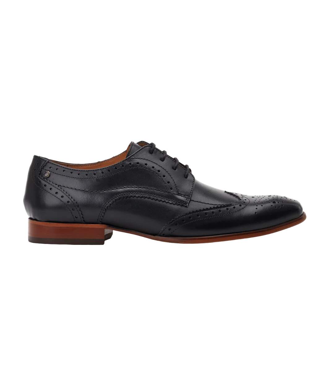 Chaussures brogues barbera homme noir Base London-3