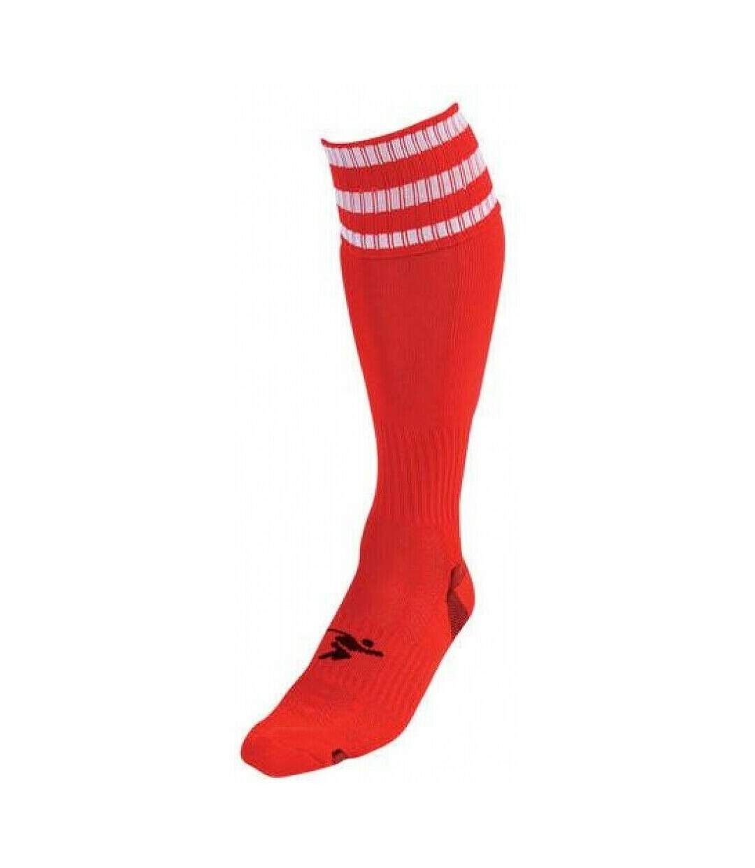 Chaussettes de football pro adulte rouge / blanc Precision-1