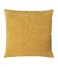 Furn Angeles Velvet Floral Throw Pillow Cover (Ochre Yellow) (One Size) - UTRV2563
