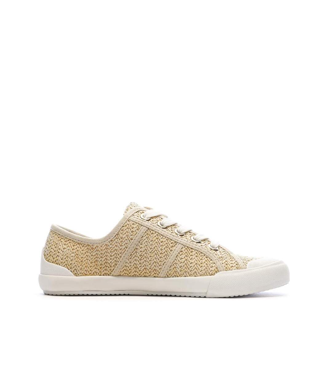 Chaussures en toile beige/blanche femme tbs opiace-2