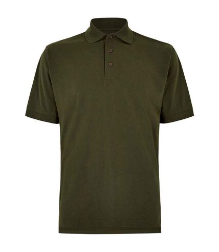 Mens klassic piqué polo shirt army green Kustom Kit