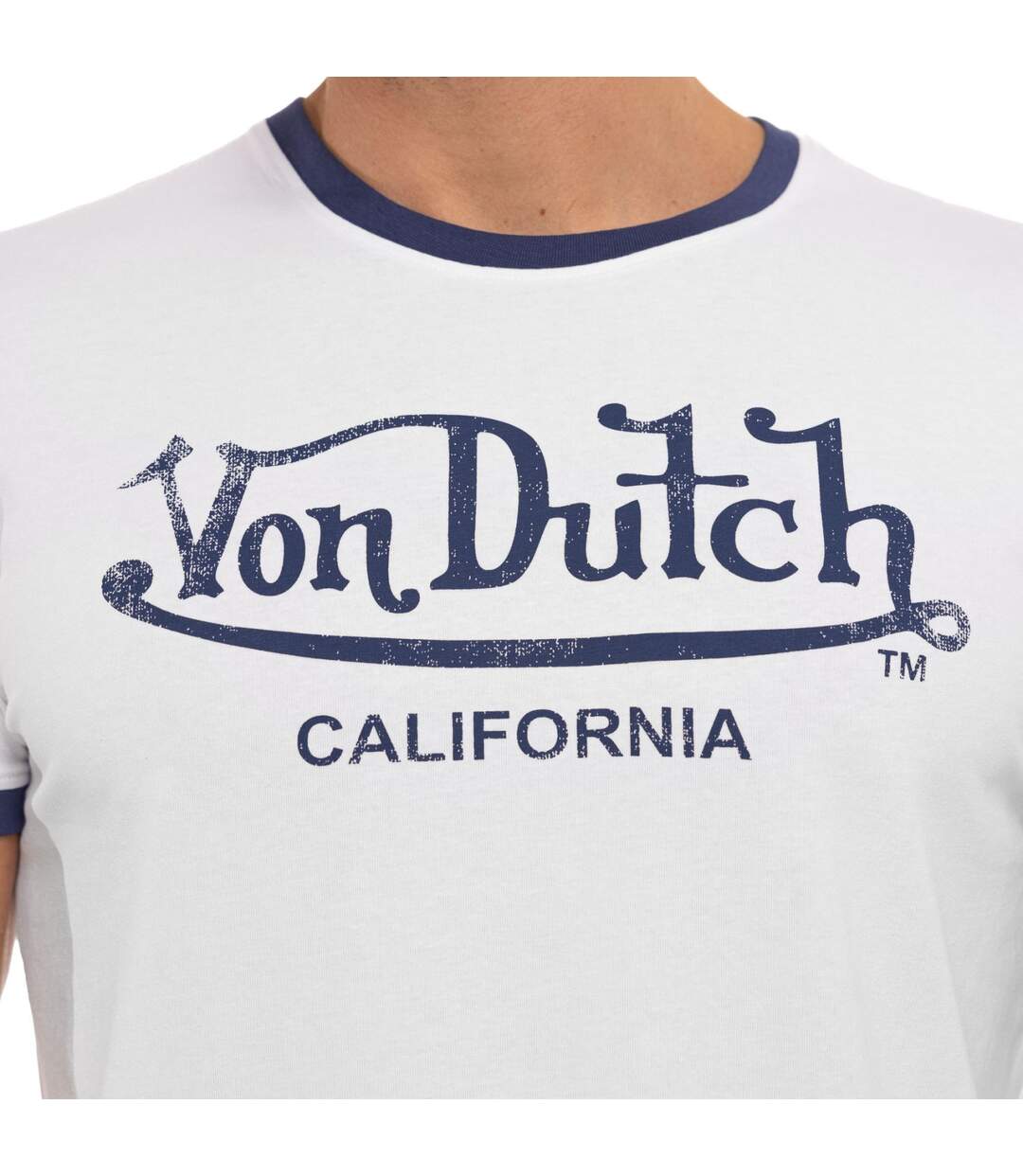 T-shirt  homme en coton stretch col rond avec print devant Blast Vondutch-2