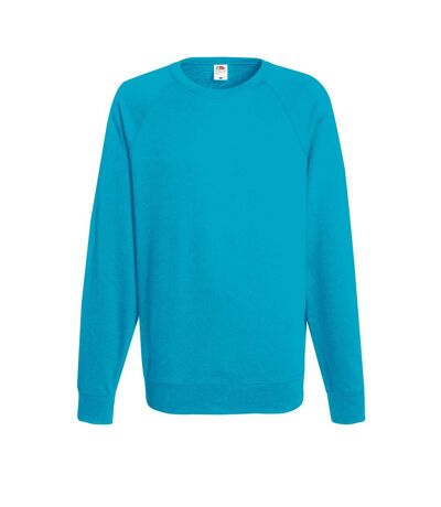 Fruit Of The Loom Mens Lightweight Raglan Sweatshirt (240 GSM) (Azure Blue)