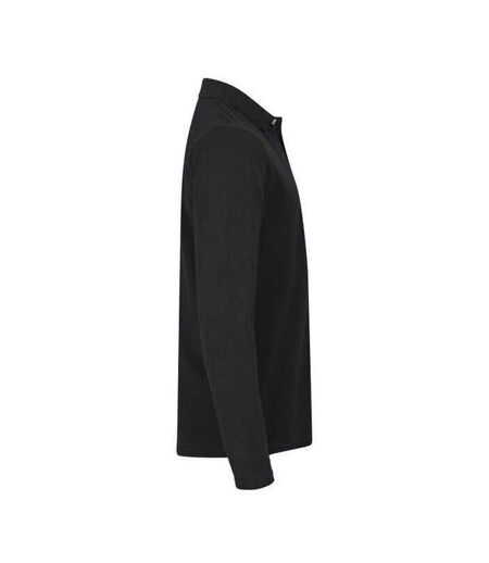 Polo Manches Longues Premium Homme Noir Clique