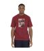 Mens Brothers Lettering Regular T-shirt Dark Red Peaceful Hooligan-1