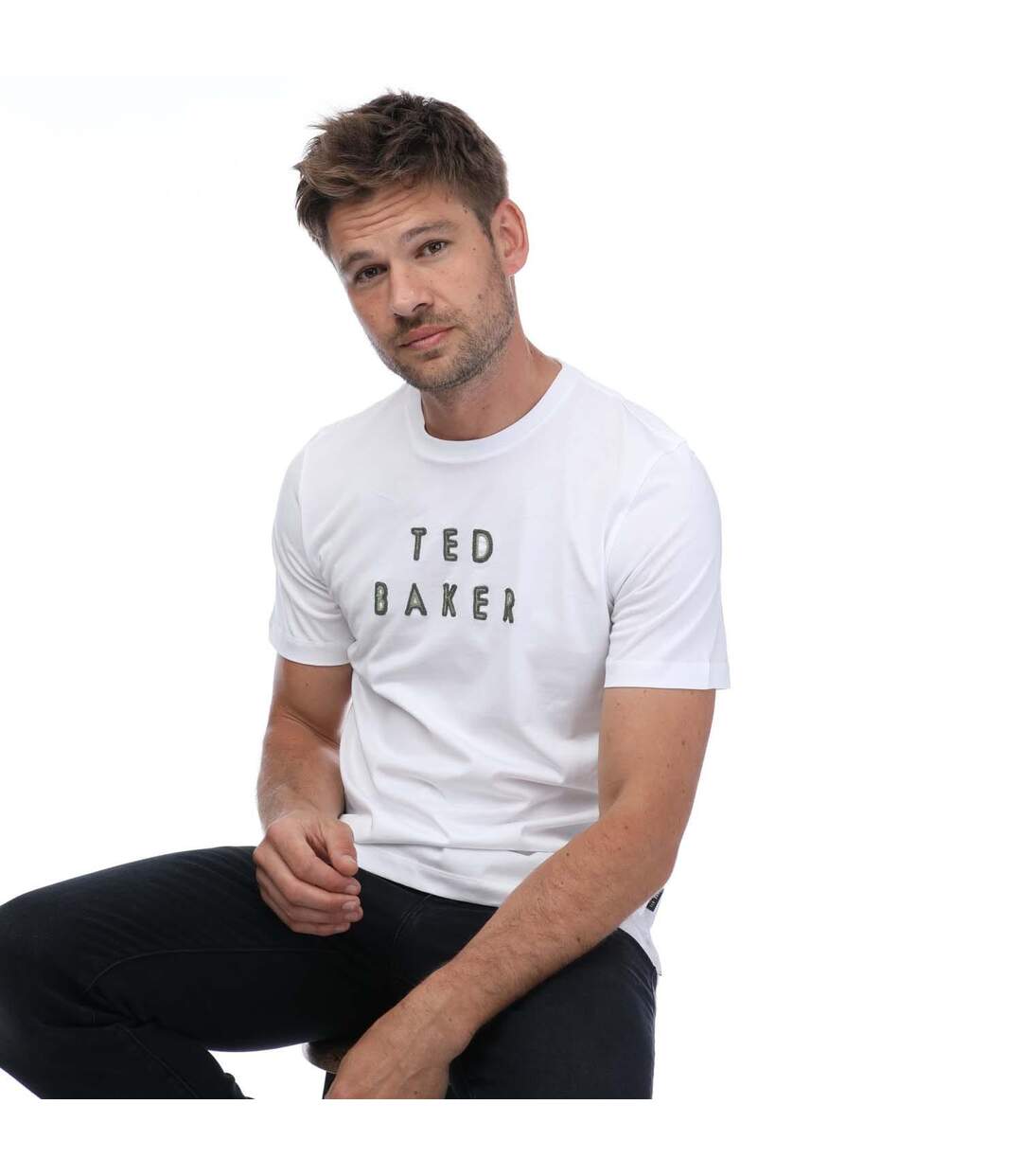 T-shirt lough homme blanc Ted Baker-4