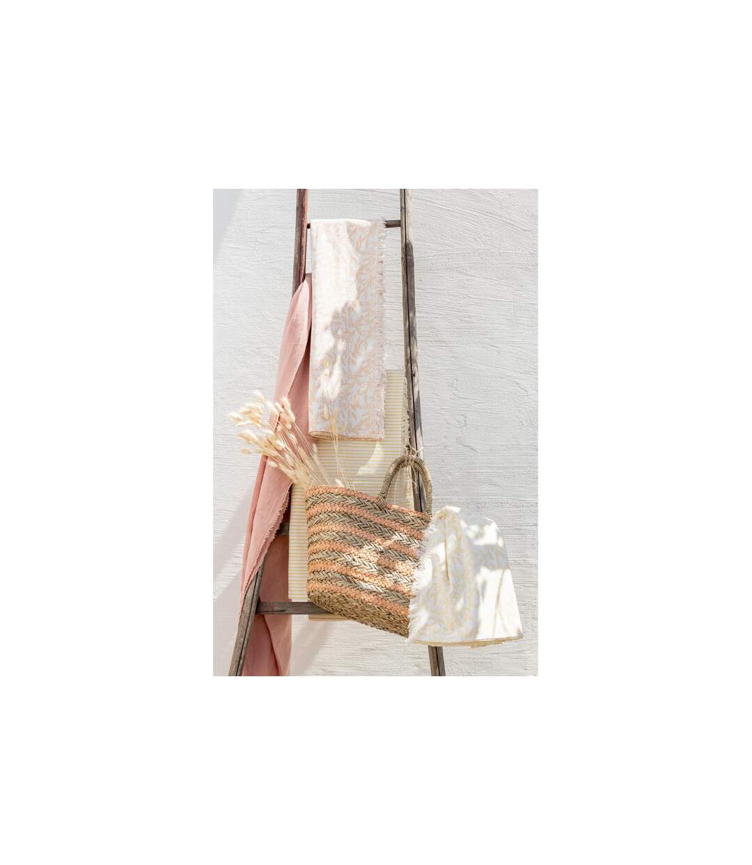 Sac de Plage Izia 53cm Naturel & Orange Clair-5