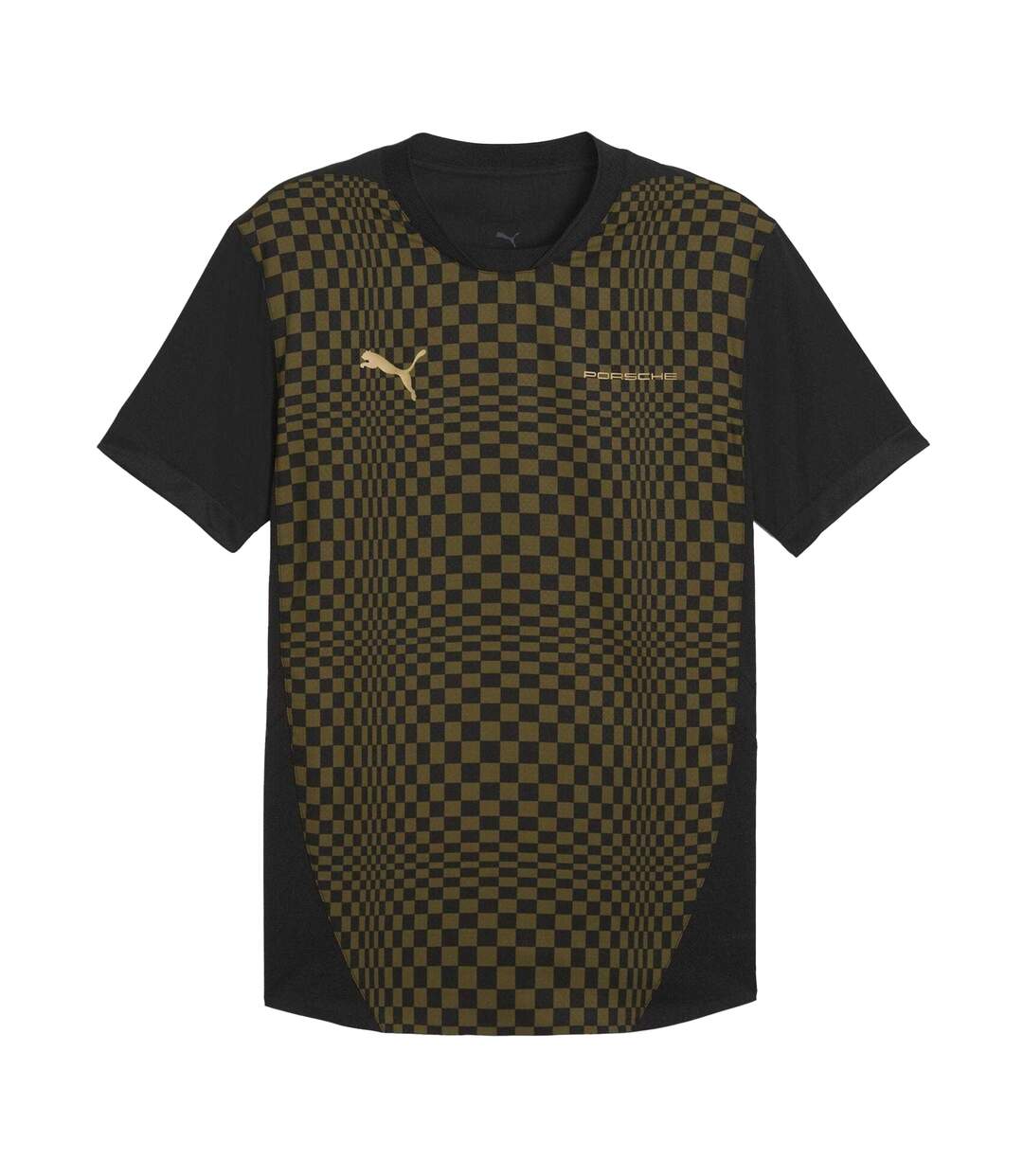 Mens Porsche Spirit Checkerboard T-shirt Olive Puma-2