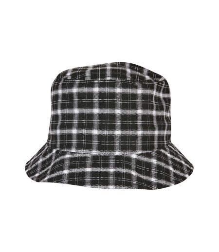 Flexfit Unisex Adult Checked Bucket Hat (Black/Gray)