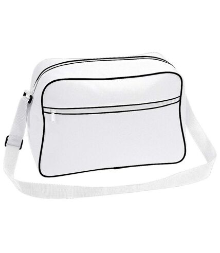 Sac bandoulière taille unique blanc / noir Bagbase