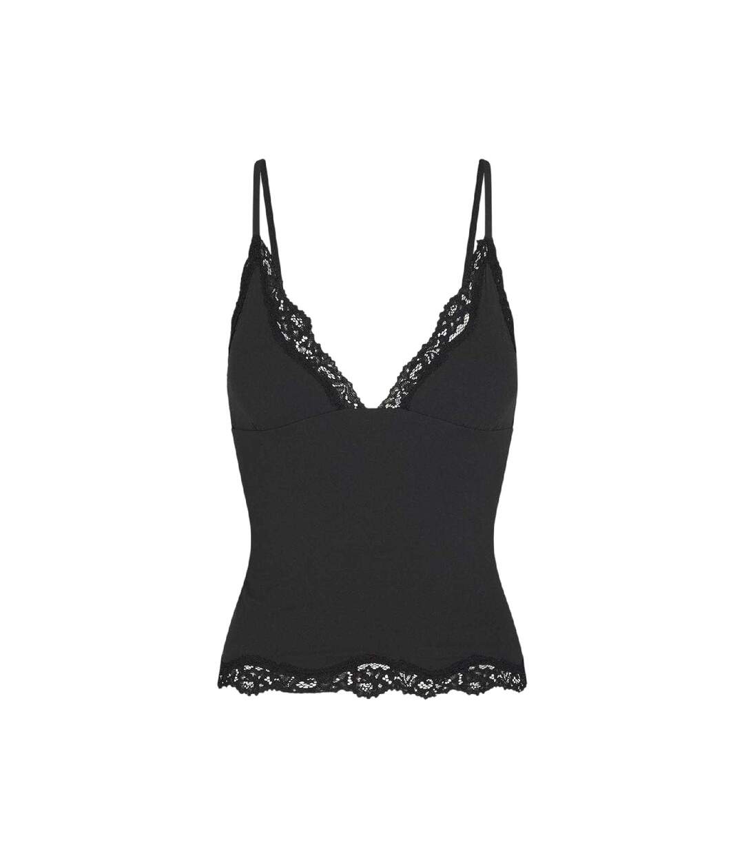 Womens/ladies Fits Everybody Lace Triangle Cups Camisole Onyx Skims-1