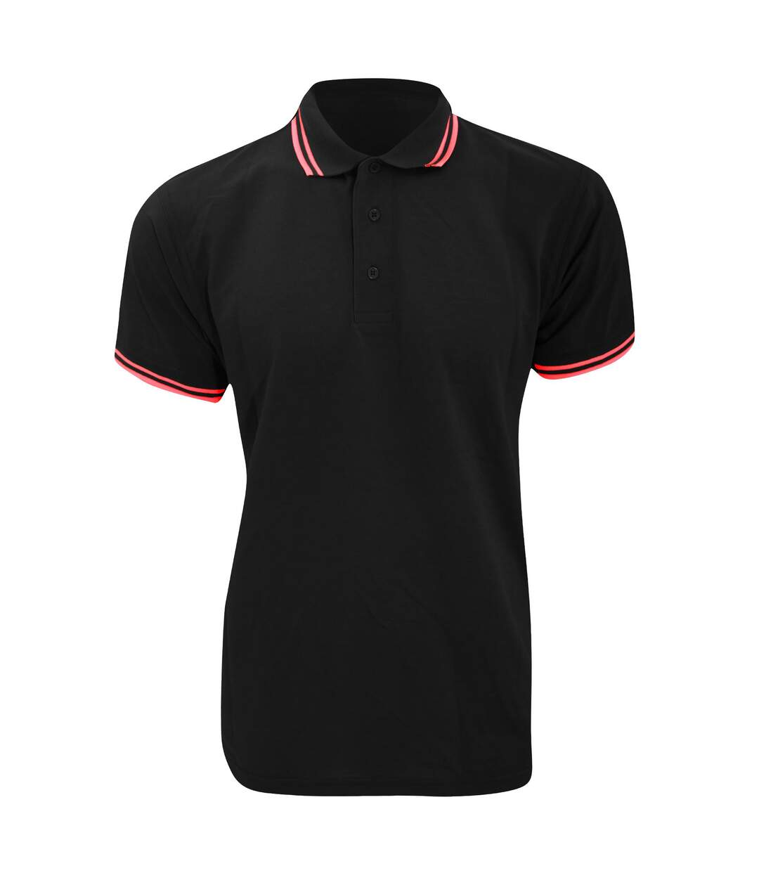 Polo À Manches Courtes  Pour Homme Noir Rouge Kustom Kit-2