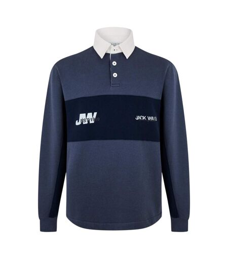 Mens Logo Relaxed Fit Rugby Shirt Night Sky Jack Wills
