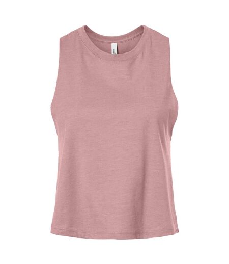 Bella + Canvas Womens/Ladies Racerback Cropped Tank Top (Orchid Heather)