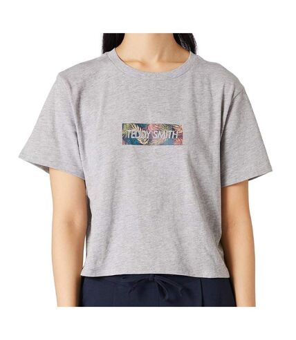 T-shirt Gris Femme Teddy Smith Supalm - S