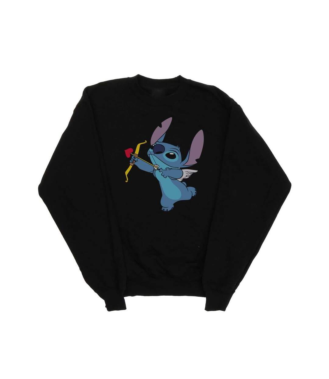 Disney - Sweat LILO AND STITCH STITCH CUPID VALENTINES - Femme (Noir) - UTBI22494-1