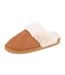 Womens/ladies jeanie mule slippers tan Sleepers