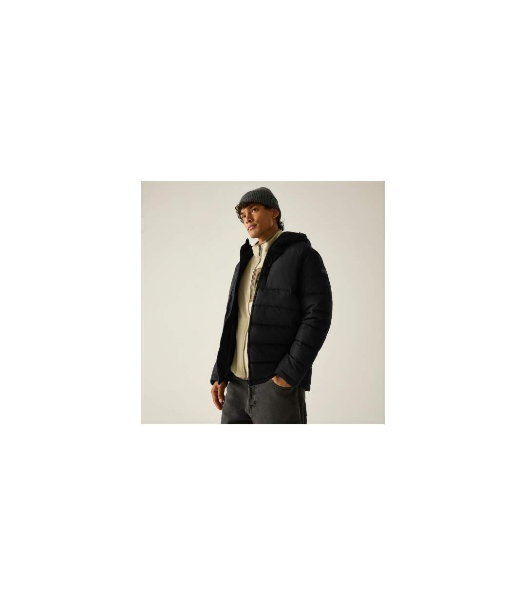 Doudoune Matelassée Frankie Homme Noir Gris Regatta-1