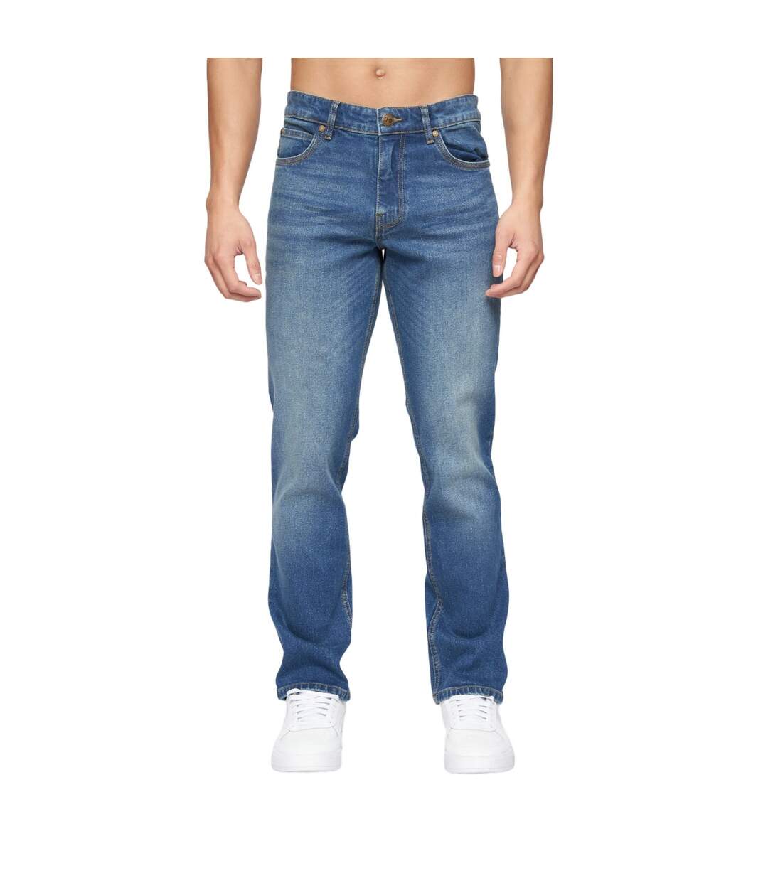 Jean chas homme bleu semi-délavé Crosshatch