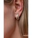 Shell Zircon Arc Elegant White Marble Enamel U Shape Party Ear Stud Earrings