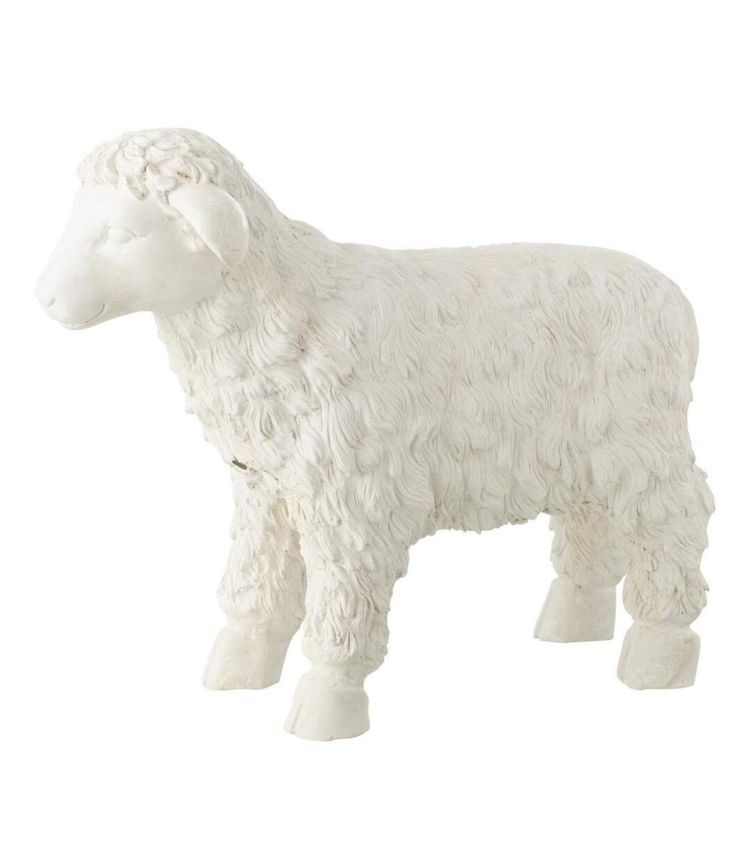 Statue Déco Extérieur Mouton 49cm Beige-1