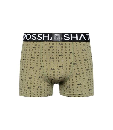 Pack of 3  Mens gridline boxer shorts  green Crosshatch